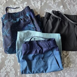 Speedo Men's Swim Trunks - Black, Blue, Light Blue